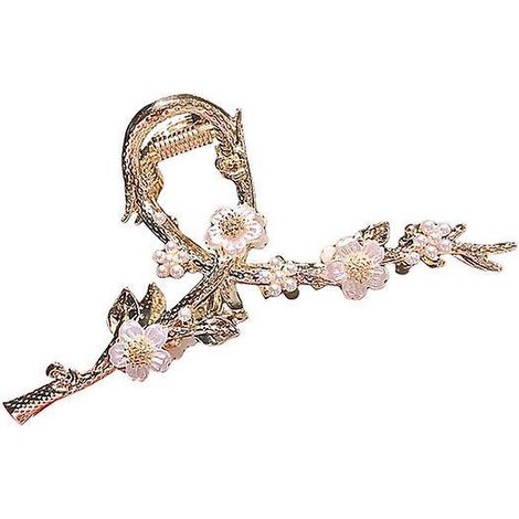 fleur Dos De La Tte Pince  Cheveux Femme Perle Torsion Pince Un Mot Pince T Saisir Pince Horizontale Clip (1/5)