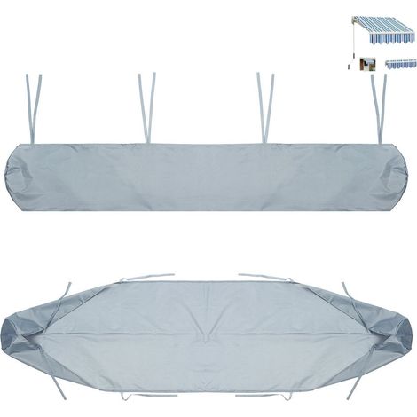 Sac de Protection pour Store 2.5m Gris Housse de Rangement pour Store Manuel Rétractable Housse de Protection Imperméable Anti-Poussière pour Store de Terrasse (1/5)