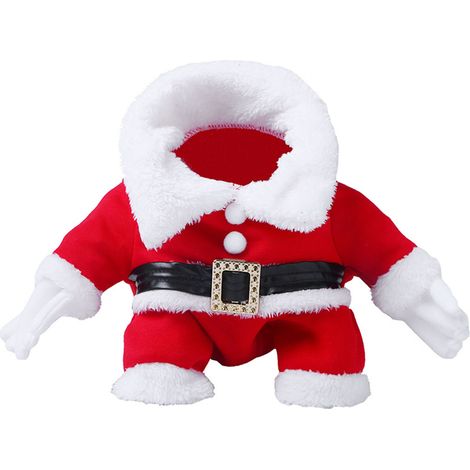Costume de Noël pour chien rouge, multifonctionnel et mignon, idéal pour les fêtes (taille M). (1/2)