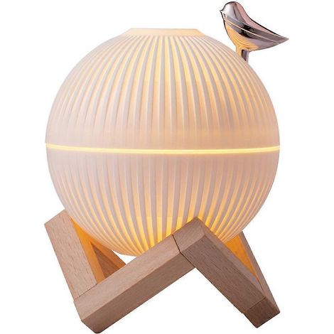 Mini humidificador de vapor frío. Lindo humidificador de aire pequeño y portátil con USB para dormitorio, escritorio, plantas y cuarto del bebé. Mini humidificador con forma de lámpara de luna 3D para