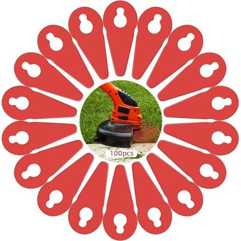 Lames de Tondeuse 100pcs Lame Coupe Bordure pour Jardin pelouse Tondeuse Accessoires (1/5)