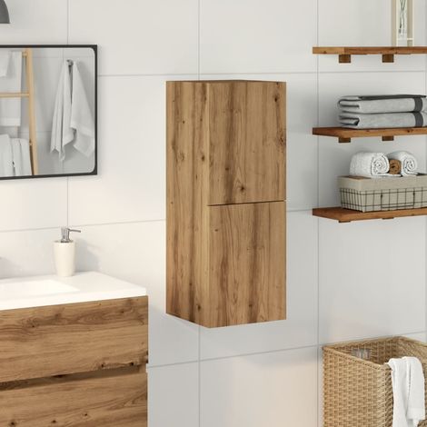 Maison Exclusive - Mobile Pensile Bagno Rovere Artigianale 30x30x80cm Truciolato