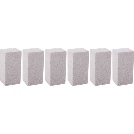 Lot de 6 blocs de pierre ponce en PVC pour nettoyer évier, WC, baignoire et carrelage de douche. Dimensions : 7,5 x 7,5 x 15 cm / 3 x 3 x 5,9 pouces.