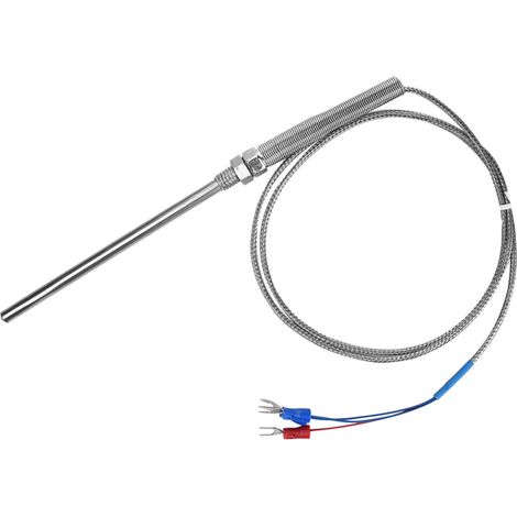 M8-Gewinde PT100 Platin-Widerstandsthermoelement, 100 mm Sonden-Temperatursensorkabel 0-400℃ (1 m) (1/5)