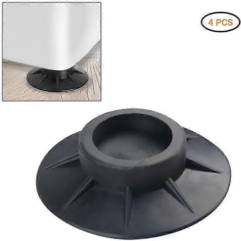 4PCS Patins Antivibrations pour Machine à Laver et Sèche-linge, Tapis Anti-Dérapants et Anti-Bruit, Stabilisateurs de Laveuse, Réducteurs de Vibrations (1/5)
