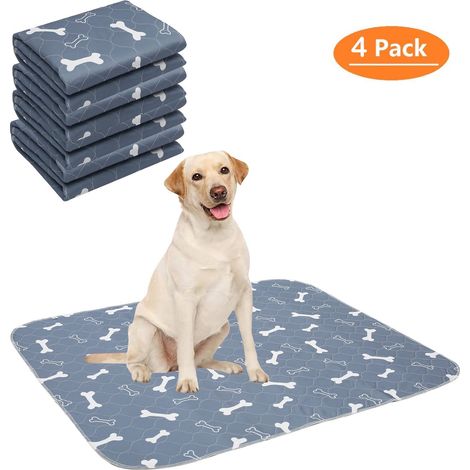 Tapis d'Entraînement pour Chien Lavable et Réutilisable - Alèse Absorbante et Imperméable pour Animaux, Tapis de Propreté Antidérapant pour Chiots, Chiens et Chats, Idéal pour Cage, Canapé et Voiture (1/5)