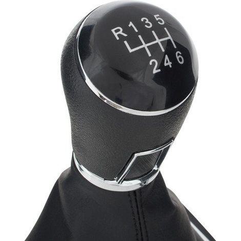 Pomello del cambio nero + cuffia per cambio a 6 marce per VW Golf VI 08-13 (1/5)