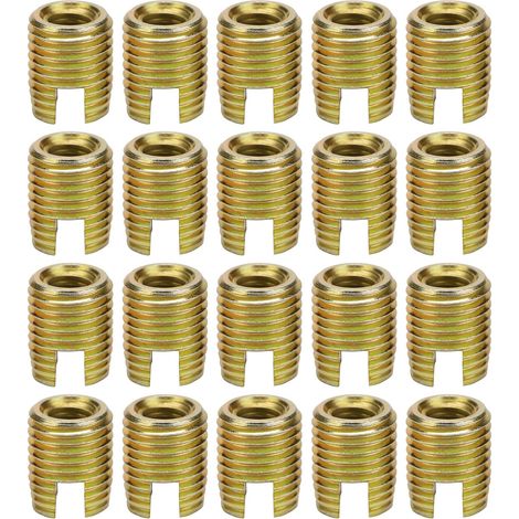 Lot de 20 Inserts Filetés, Acier au Carbone, M8 à M12, Kit de Réparation Vis et Filetage pour Manchon de Réparation (1/5)