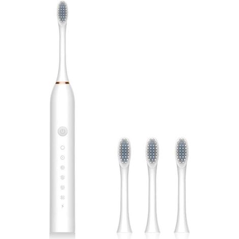 Cepillo de dientes eléctrico portátil, impermeable y recargable para la limpieza del hogar y el baño (blanco) (1/5)