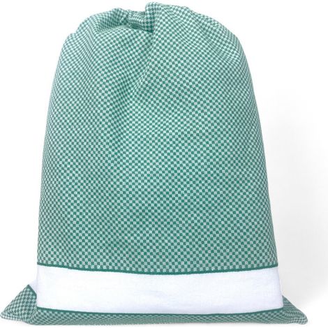 Sac de jardin d'enfants EasyZip avec nom - Toile Aida à broder - Sac en pur coton, disponible en 9 couleurs, résistant et fabriq cm. 40x50 Vert (1/5)