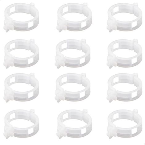 Plante Clips Support de Plantes pour Légumes Tomates et Plants de Vignes Lot de 100 Pinces à Plantes en Plastique Blanc Réutilisables pour Petites et Grandes Pousses et Plantes Grimpantes Blanc (1/4)