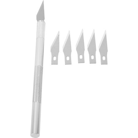 Couteau d'art avec capuchon de sécurité lame en acier inoxydable pour sculpture sur bois découpe de papier artisanat (1/5)