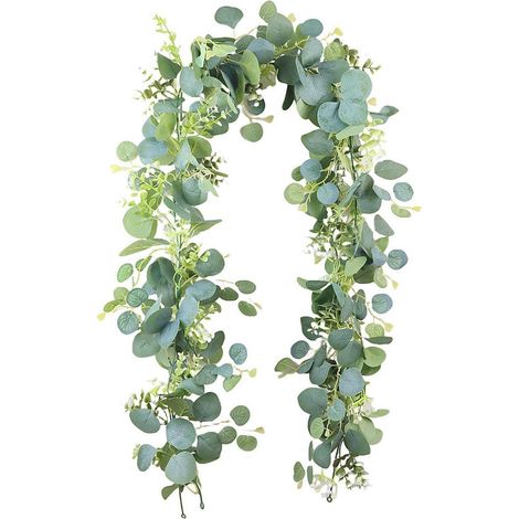 Künstliche Eukalyptus Girlande 1,8m mit Weidenblättern für Deko (1/5)