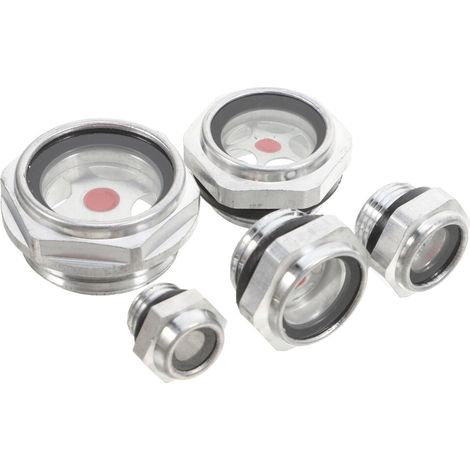 5-teiliges Ölstandsanzeiger-Set, Aluminiumlegierung, robustes Silberglas