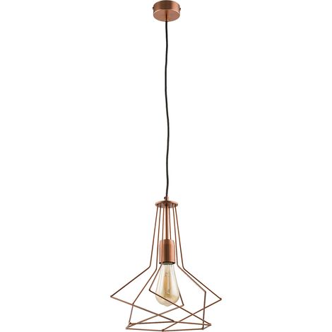 Lampada a sospensione moderna rame a gabbia E27 Jupiter