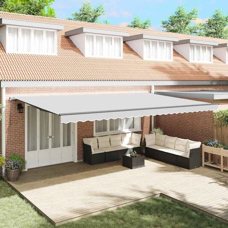 Awning Manual Anthracite 6 x 3.5 m Metal vidaXL