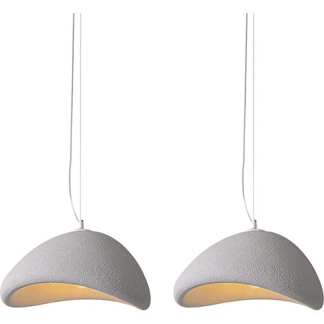 2X Lámpara De Techo De Interior Personalizada Y Creativa 50CM Lámpara Colgante Retro E27, Lampara Techo Moderna Gris (1/5)
