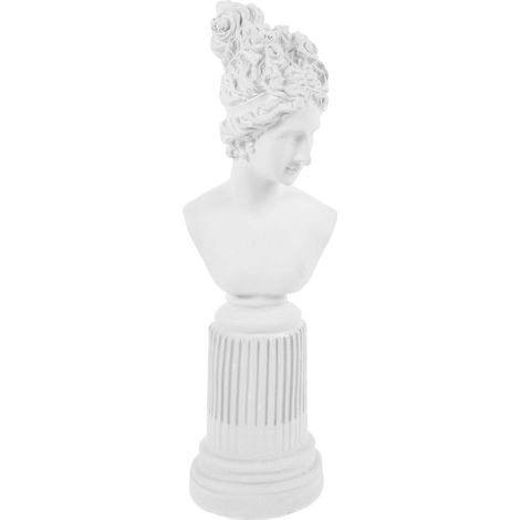 Buste de Jeune Fille en Plâtre 35 Cm, Sculpture Décorative Compacte pour Maison et Bureau, Figurine Artistique pour Décoration Intérieure et Présent (1/5)