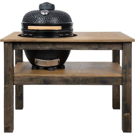 Grill Table, BBQ Kitchen Space for Kamado Joe Junior (L-120cm W-80cm H-88cm)