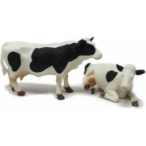 1 MUCCA A CHIAZZE 7CM STATUINA PRESEPE (1/5)