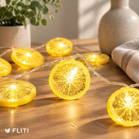FLITI Guirlande Lumineuse Tranche de Citron LED 2m 10 Lampes Batterie Fête Été (1/5)