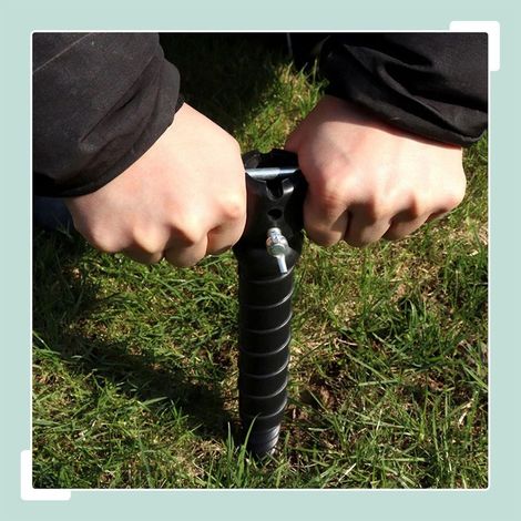 Piquet de sol pour poteaux de 25 mm - support de parasol portable (1/5)