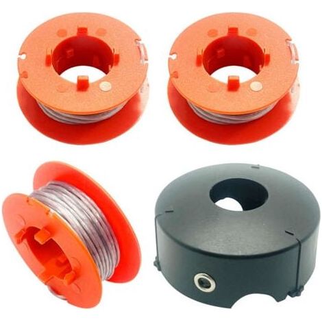 LaBlanc - F016800175 Garnspule für Bosch Art 23 26 30 Easytrim und Combitrim, Pro-Tap Automatische flexible Garnspule, 8 m x 1,6 mm mit Abdeckung F016L71088 (3 Spulen + 1 Abdeckung) (1/5)