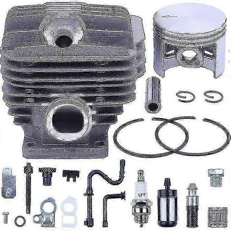 Kit piston-cylindre 52 mm pour tronçonneuse Stihl MS460 046, pièce de rechange avec roulement à aiguilles et filtre AC. (1/4)