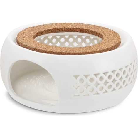 Chauffe-théière Mopoin, chauffe-thé en céramique chauffe-théière chauffe-théière creuse design sculpté chauffe-café pour garder le thé et le café au chaud type de goutte approprié (1/5)
