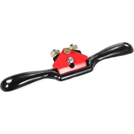 9 pouce Lame en Métal, Spoke Shave, Outil à Planer de Travail du Bois, Raboteuse Manuelle en Bois Réglable pour Menuiserie
