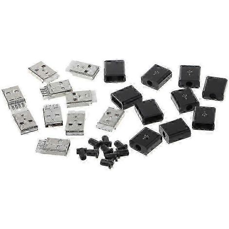 Adaptateur USB 2.0 Type A mâle 4 broches (2025-10) avec gaine plastique (1/5)