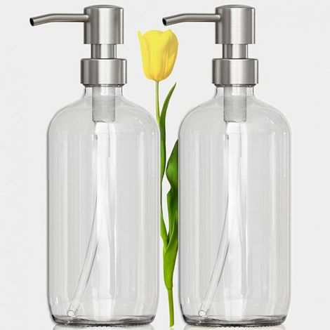 Generatore di acqua di mare con pompa in acciaio inox, 2 pezzi, generatore di acqua di mare trasparente color argento per bagno e cucina (1/5)