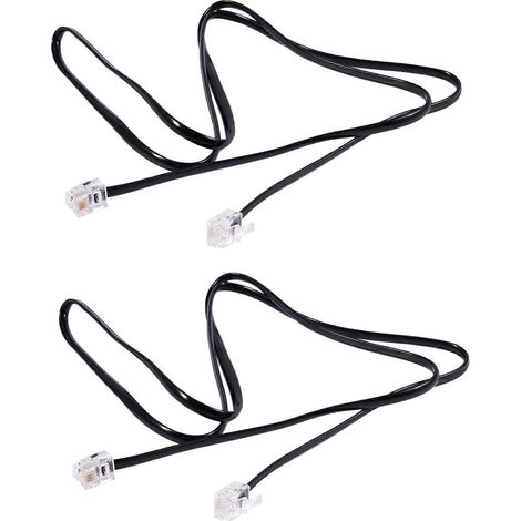 2 lignes téléphoniques RJ11 6P4C, modem ADSL d'un mètre (1/5)