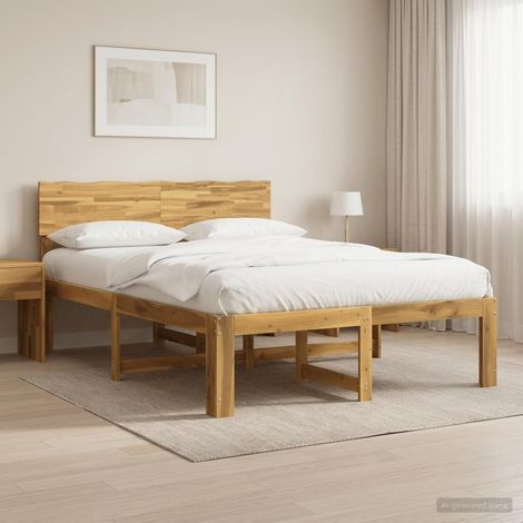 Cama doble con cabecero ROSTOCK Blanco 140 x 200 cm (1/5)