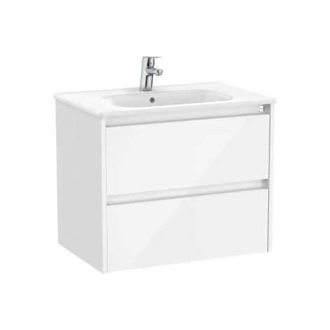 MUEBLE 700MM TENET 2 CAJONES CON LAVABO BLANCO BRILLO