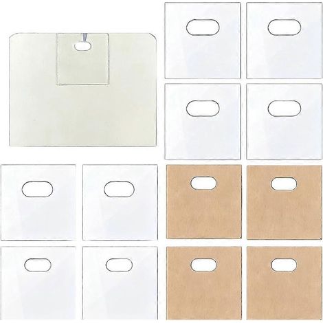 Kit de réparation de 60 languettes pour stores verticaux, fixation transparente, lamelles de rechange à clipser. (1/5)