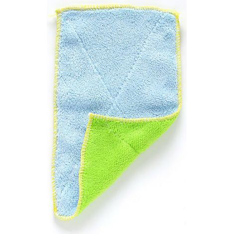 Doppellagiges Staubtuch, multifunktionales Mikrofaser-Küchenwaschtuch (Grün-Blau) (1/5)