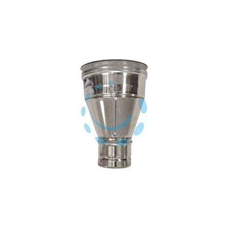 1PZ AUMENTO TUBO ACCIAIO INOX AISI 304 F/M MONOPARETE SPESSORE MM.0,5 F  mm120