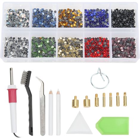 Hotfix-Applikator-Set, einfache Bedienung, Hotfix-Glitzersteine, Applikatorwerkzeuge für Bastelarbeiten, Leder und Kleidung, 110–240 V, EU-Stecker (1/5)