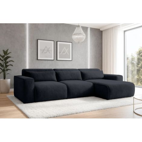 AX LIVING Wohnlandschaft mit Schlaffunktion Ruyam Ecksofa Anthrazit R