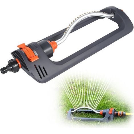 Arroseur Oscillant pour l'Irrigation Jusqu'à 250 m², Arroseurs pour Jardin 19 Trous, Largeur et Direction d'Irrigation Réglables-gris (1/5)