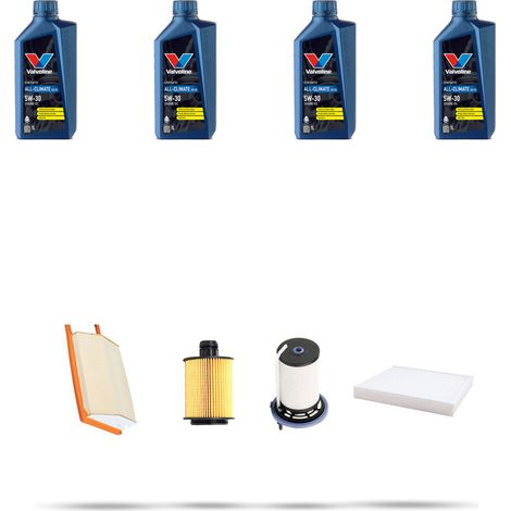 Kit tagliando 4 FILTRI e 4L OLIO compatibile con Opel Combo D 1.3 CDTI 70kw Dal 2016 (1/5)