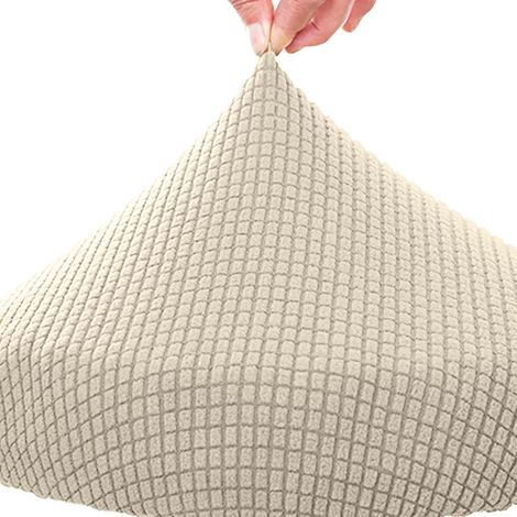 Housse de chaise élastique extensible en polyester, coussin rond lavable pour tabouret, pour la maison - (1/5)