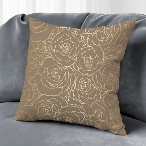 Housse de coussin fleurs colorées, décoration canapé élégant,40×40cm (1/5)