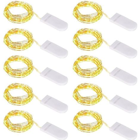 Ghirlanda luminosa [set da 20], mini ghirlanda LED a batteria M 0 LED, filo di rame, per interni ed esterni, decorazione luminosa per camera da letto, Natale, matrimonio, festa, serata, casa, giardino (1/4)