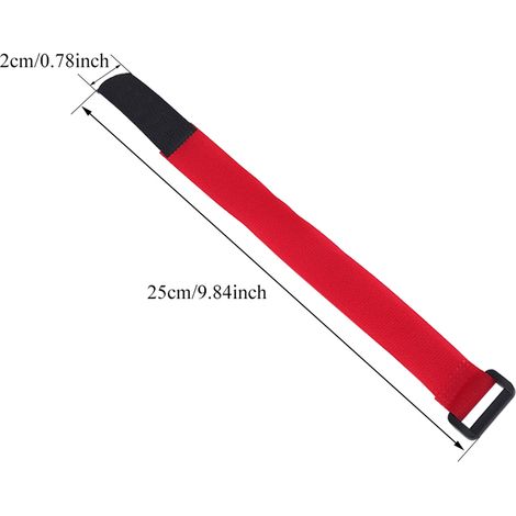 5 Sangles de Fixation Réglables en Nylon pour Guidon de Vélo de Route DUUTI (Rouge) (1/4)