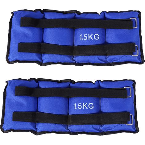2 pièces poignet cheville poids 3 kg sac de sable de course pour femmes hommes Jogging gymnastique aérobic (1/5)