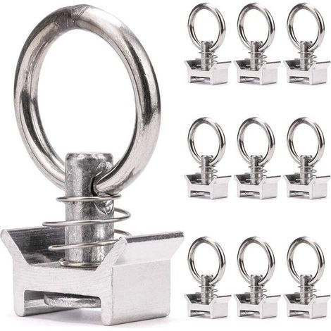 [NEVER USED] 10 x single bolts with ring 1000 kg aero lashing bolts for aviation lashing rails ring anchor bolts
