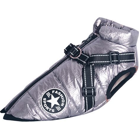Ropa para perros de otoño e invierno, ropa de algodón acolchada, cálida e impermeable para mascotas (M) (1/5)