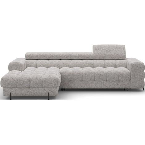 Sofá esquinero izquierdo convertible Gris jaspeado elegancia moderna 285x99x181cm FILTRO (1/5)